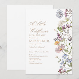 Invitación a Baby Shower de Little Wildflower Bord
