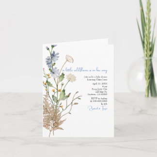 Invitación a Baby Shower de Little Wildflower Flor