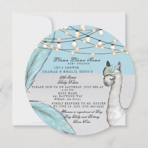 Invitación a Baby Shower de LLAMA LLAMA MAMA II