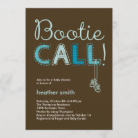 Invitación a Baby Shower de llamada de Bootie - Az