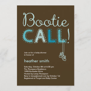 Invitación a Baby Shower de llamada de Bootie - Az