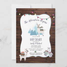 Invitación a Baby Shower de los Alpes de Invierno