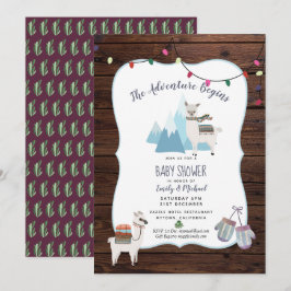Invitación a Baby Shower de los Alpes de Invierno