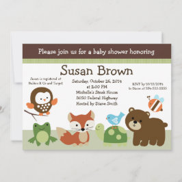 Invitación a Baby Shower de los Amigos de los Anim
