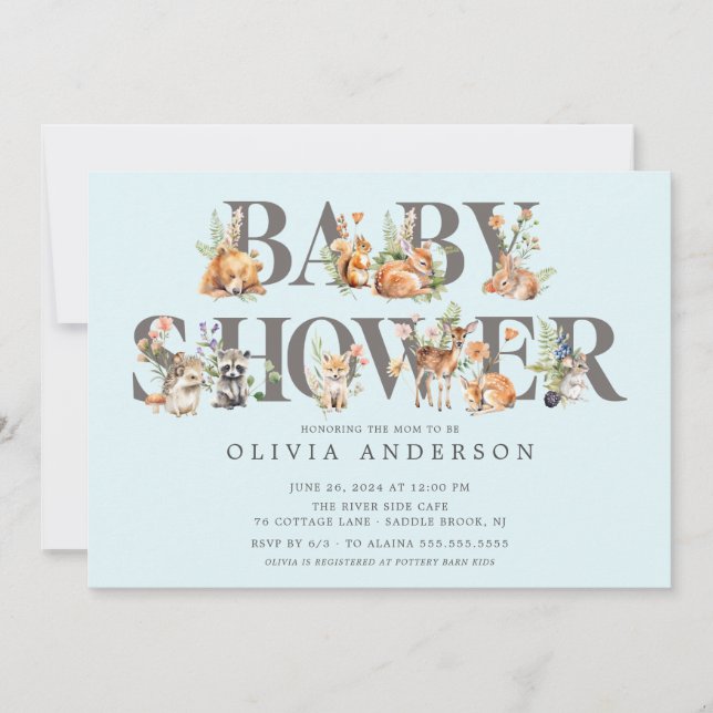 Invitación a Baby Shower de los amigos de Sweet Wo (Anverso)