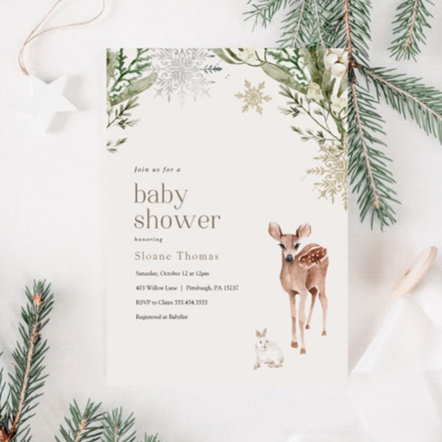 Invitación a Baby Shower de los Animales Forestale (Subido por el creador)