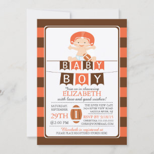 Invitación a Baby Shower de los chicos de fútbol h