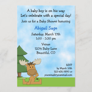 Invitación a Baby Shower de los chicos de la manga