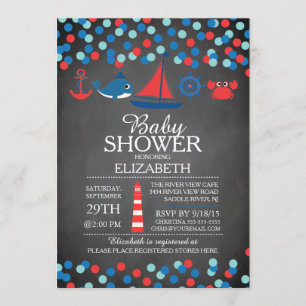 Invitación a Baby Shower de los chicos náuticos de
