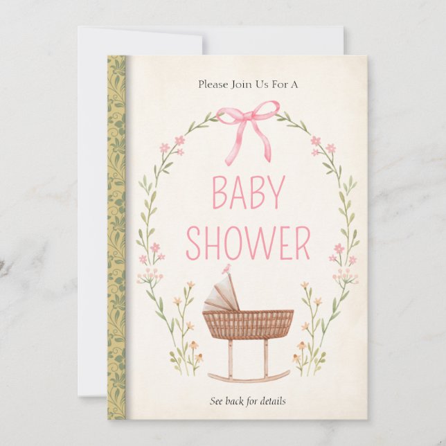 Invitación a Baby Shower de los cuentos (Anverso)