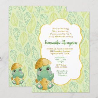 Invitación a Baby Shower de los Jóvenes Huevos de 