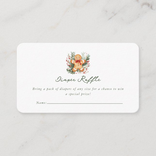 Invitación a Baby Shower de los navidades Gingerbr (Anverso)