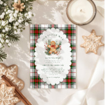 Invitación a Baby Shower de los navidades Gingerbr