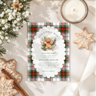 Invitación a Baby Shower de los navidades Gingerbr