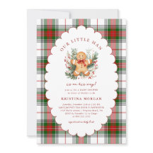 Invitación a Baby Shower de los navidades Gingerbr