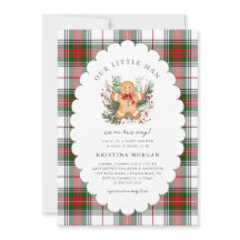 Invitación a Baby Shower de los navidades Gingerbr