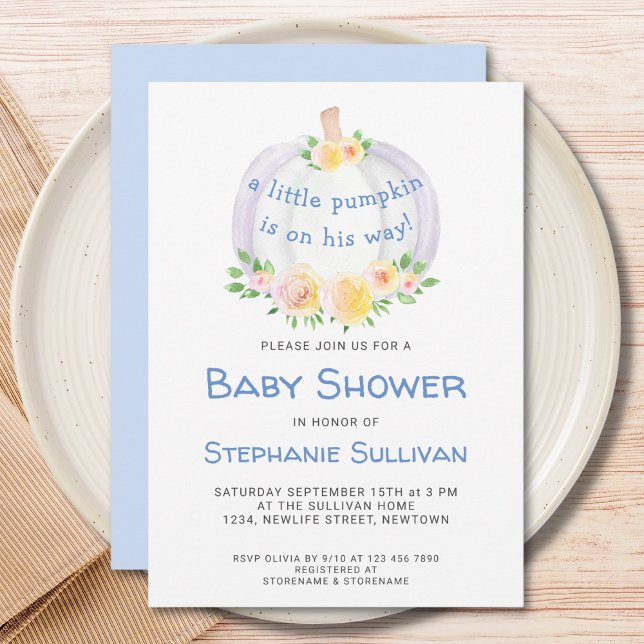 Invitación a Baby Shower de los niños calabazadore (Subido por el creador)