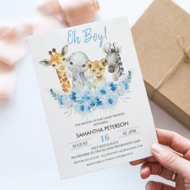 Invitación a Baby Shower de los niños con flores a (Subido por el creador)
