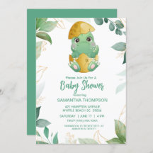 Invitación a Baby Shower de los niños de dinosauri