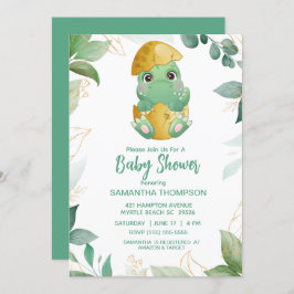 Invitación a Baby Shower de los niños de dinosauri