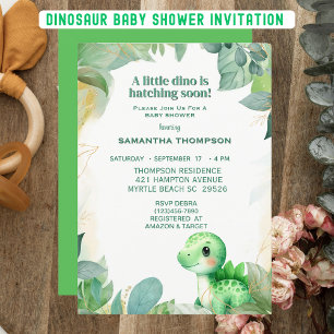Invitación a Baby Shower de los niños de dinosauri