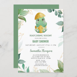 Invitación a Baby Shower de los niños de dinosauri
