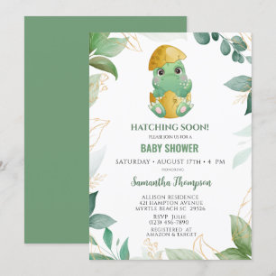 Invitación a Baby Shower de los niños de dinosauri
