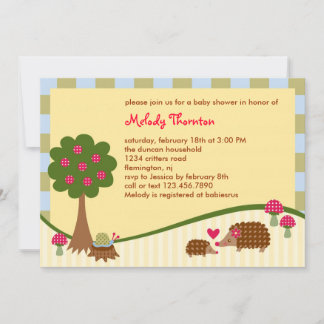Invitación a Baby Shower de los protectores forest