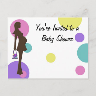 Invitación a Baby Shower de los puntos de polka