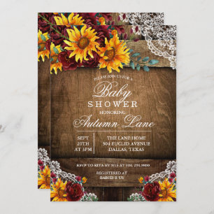 Invitación a Baby Shower de los Sunflower de Borgo