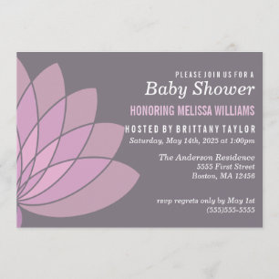 Invitación a Baby Shower de Lotus Flower