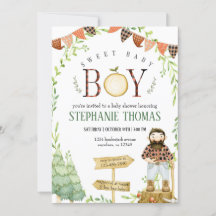 Invitación a Baby Shower de Lumberjack