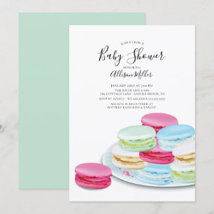 Invitación a Baby Shower de Macaroon moda