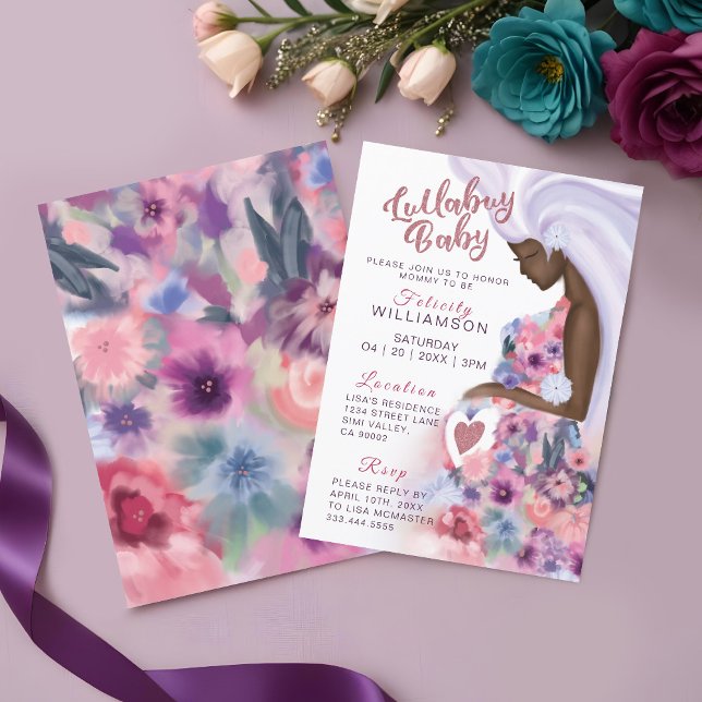 Invitación a Baby Shower de Madre bonito Para Ser  (Pretty Mother To Be Floral Baby Shower Invitation)