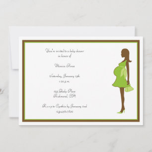 Invitación a Baby Shower de Mamá Afroamericana
