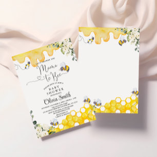 Invitación a Baby Shower de Mama to Bee Floral