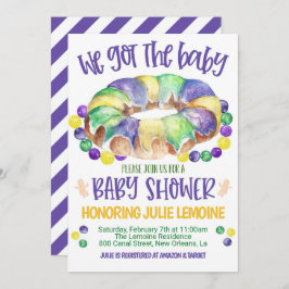 Invitación a Baby Shower de Mardi Gras