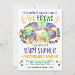 Invitación a Baby Shower de Mardi Gras