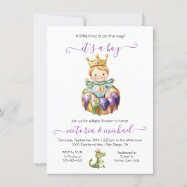 Invitación a Baby Shower de Mardi Gras Boy