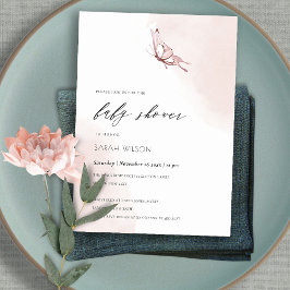 Invitación a Baby Shower de mariposa cutáneo de co