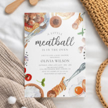 Invitación a Baby Shower de Meatball Italiano