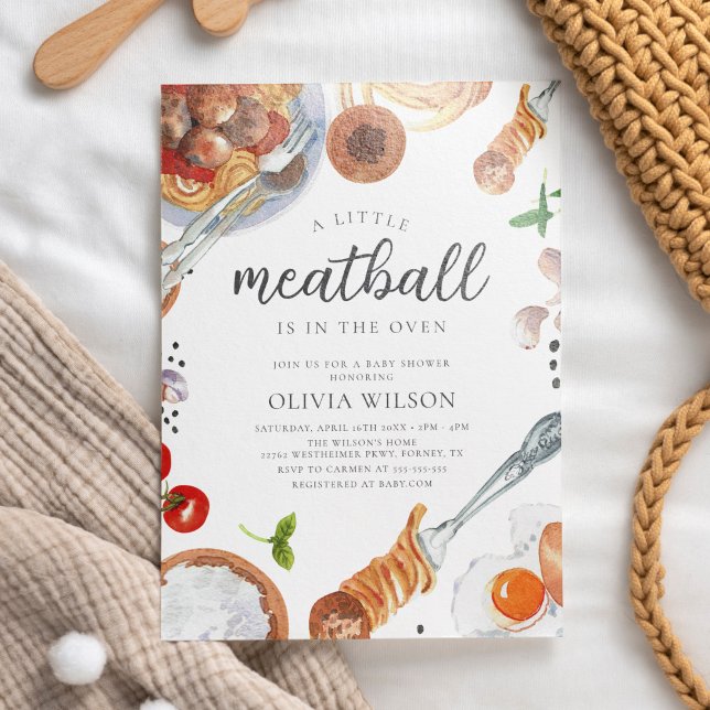 Invitación a Baby Shower de Meatball Italiano (Subido por el creador)