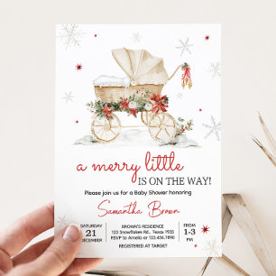 Invitación a Baby Shower de Merry Little Escudo