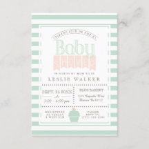 Invitación a Baby Shower de moda Bakery