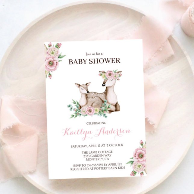 Invitación a Baby Shower de Mommy Floral y Baby De (Subido por el creador)