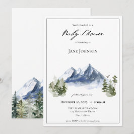 Invitación a Baby Shower de montaña
