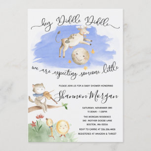 Invitación a Baby Shower de Mother Goose