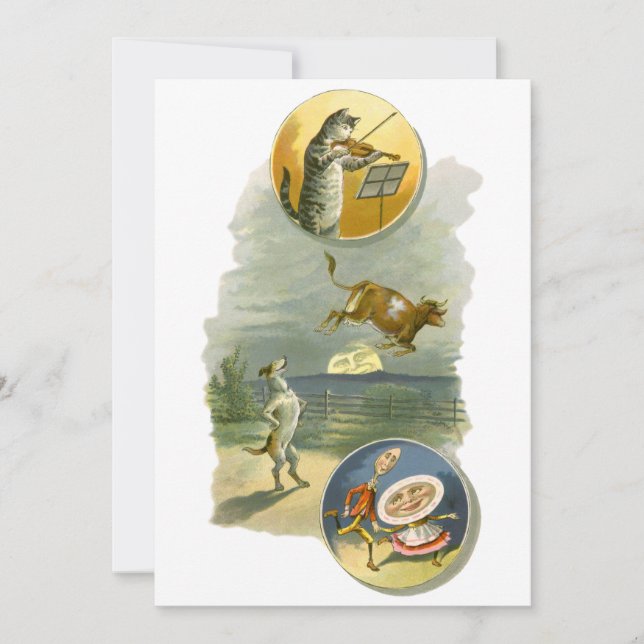 Invitación a Baby Shower de Mother Goose Nursery R (Anverso)