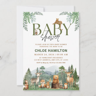 Invitación a Baby Shower de Mountains | Acto de ve