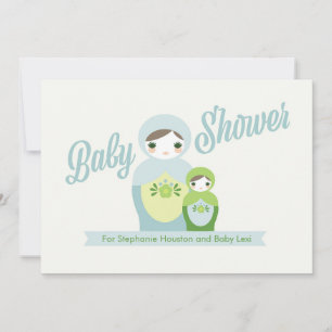 Invitación a Baby Shower de muñeca nidificante